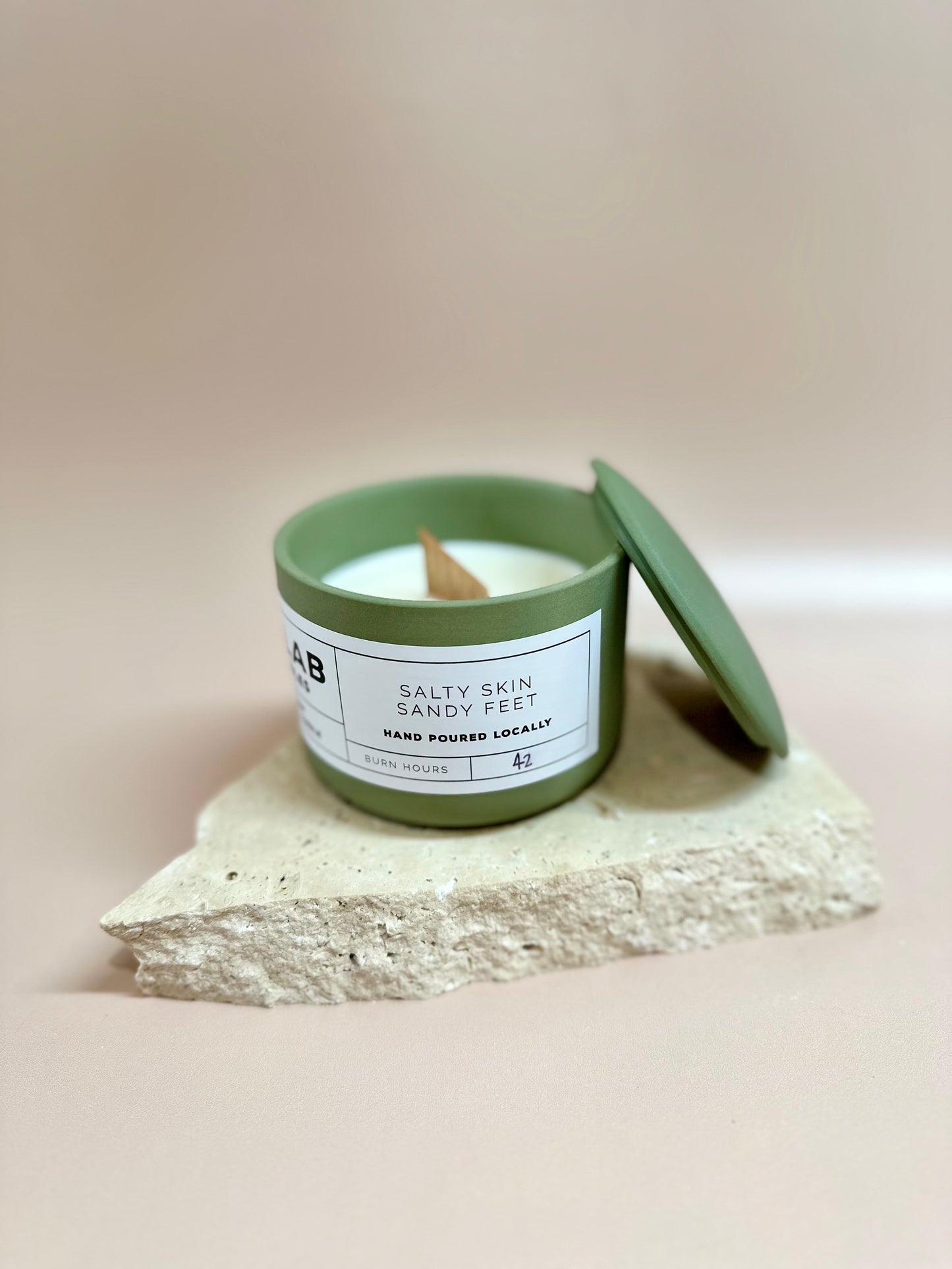 Salty Skin Sandy Feat - Ceramic Candles