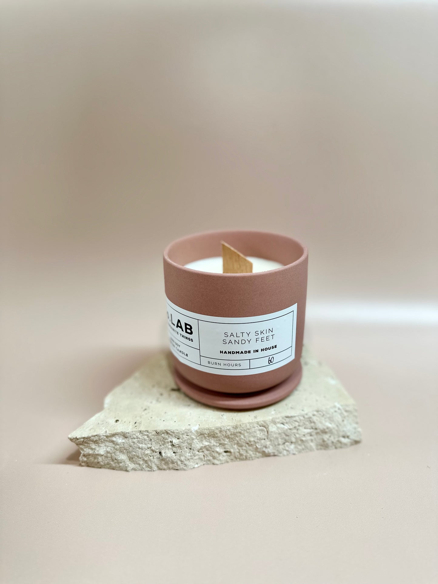 Salty Skin Sandy Feat - Ceramic Candles