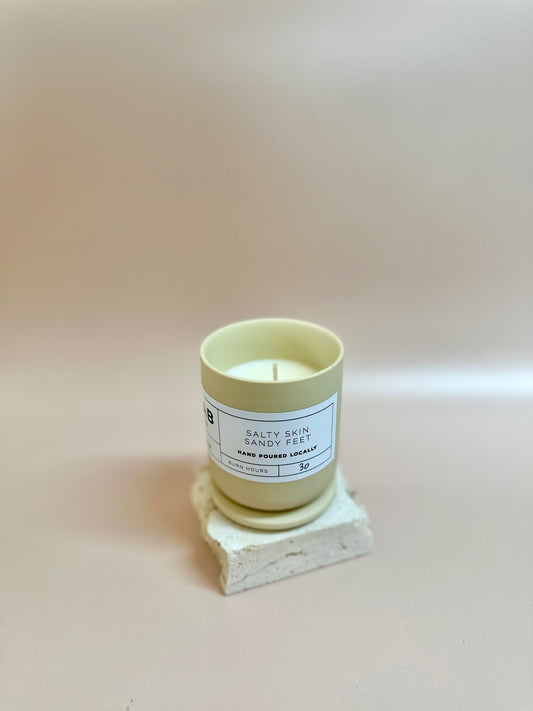 Salty Skin Sandy Feat - Ceramic Candles
